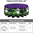 thumbnail image 3 of Halloween Tablecloth Skull Bats Round Table Cover Washable Table Cloth for Home Party Picnic Decorations, 3 of 5