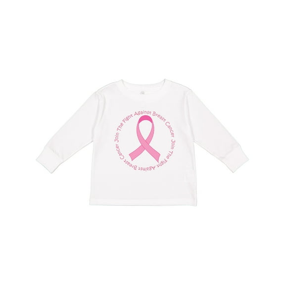 Inktastic Fight Against Breast Cancer Girls Long Sleeve Toddler T-Shirt