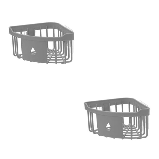 Estante de soporte de baño Billuyoard multicolor sin perforaciones 2piezas Gris