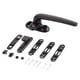 thumbnail image 3 of Matsuzay Manijas de ventana con cerradura para hardware de ventana seguro Manija de bloqueo abatible Tratamientos de ventanas negro derecho 13x7x5cm, 3 of 6