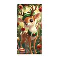 thumbnail image 2 of Honmine Christmas Door Cover 90x180cm, Santa Reindeer Snowman Gingerbread Skull Designs, Xmas Party Background Decor for Home Wall Door Holiday Decorations, 2 of 4