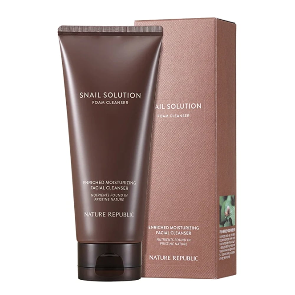 Nature Republic Snail Solution Foaming Facial Cleanser Moisturizing