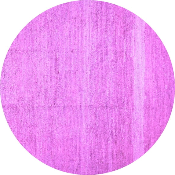 Ahgly Company Indoor Round Abstract Purple Contemporary Area Rugs, 7' Round