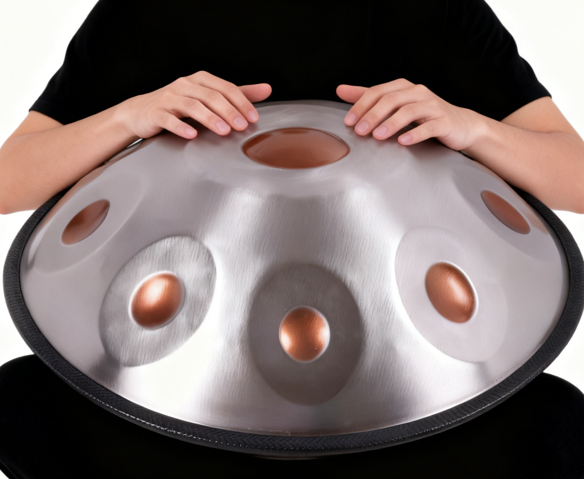 Silver 9-Tone 18” Handpan Drum Professional Percussion for Meditation & Performance – Easy-to-Play for Beginners & Enthusiasts