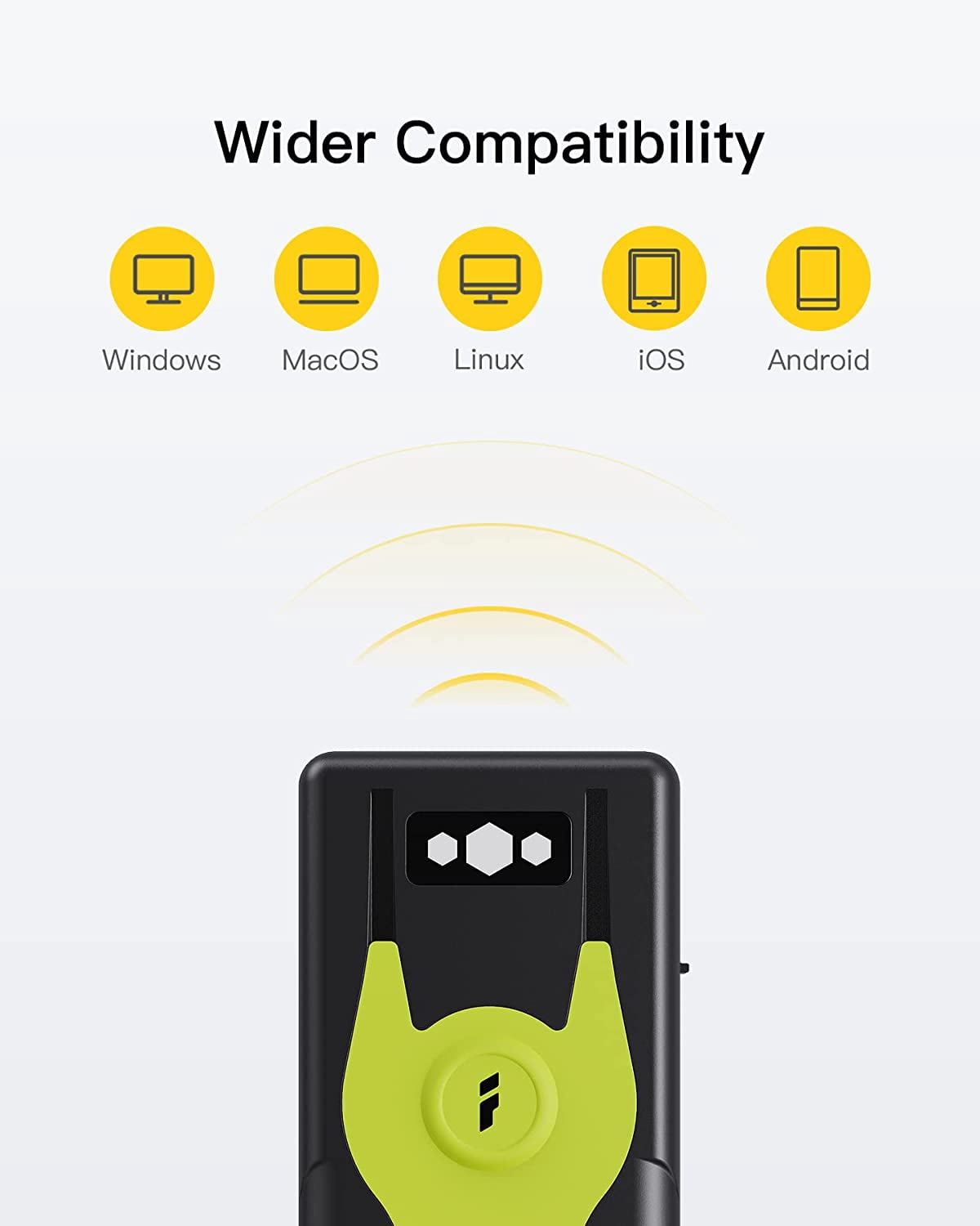 Bluetooth Scanner 2D Barcode Scanner 2.4Ghz USB Adapter, Screen Scanning, Exclusive Shortcuts, BCST-42