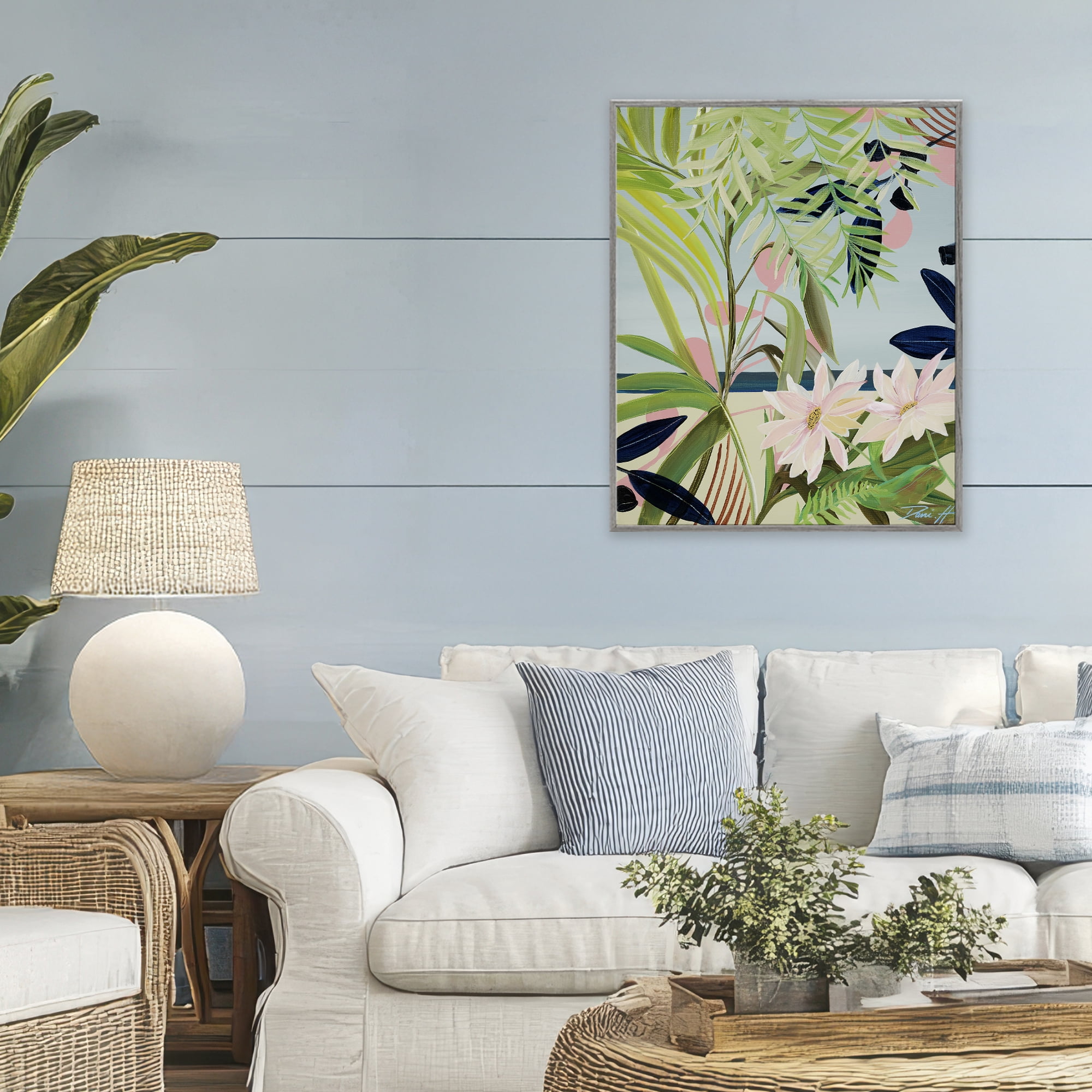 Stupell Industries Discovery of Lush Plants Gray Framed Giclee Art, design by Dani Heyward