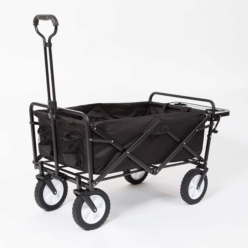 Yard Cart Folding Soft-Sided Lightweight Aluminum Frame Solid Rubber Wheels 