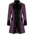thumbnail image 1 of DuoJiaJ Manteau Homme Couleur Unie Mode Rétro Col Montant Vêtements, 1 of 2