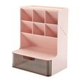 thumbnail image 1 of fashionhome Storage Box Multi-layer Desktop Organizer Space-saving Stationery Portable Lightweight Cosmetic Case Desk Storage Rack White Shelf White Drawer Pink Shelf Gray Drawer, 1 of 6