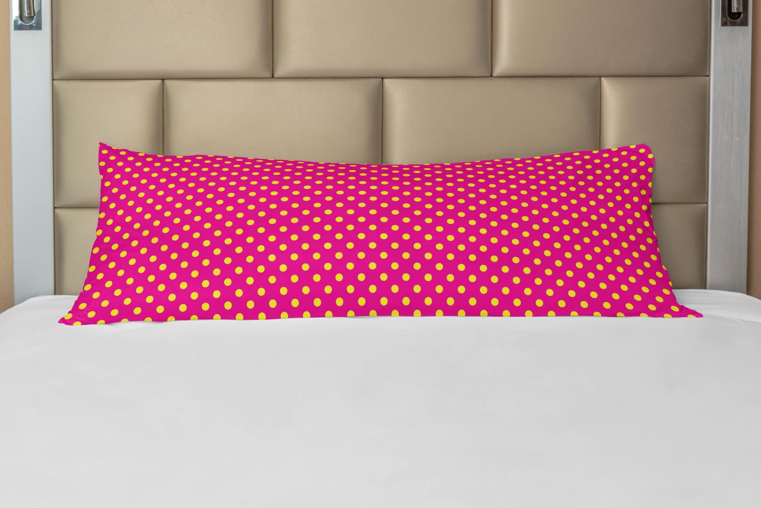 Retro Body Pillow Case Cover with Zipper, Retro Polka Dots Vintage