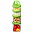 thumbnail image 7 of 4 Compartment Twist Lock, Stackable, Leak-Proof, Food Storage, Snack Jars & Portion Control Lunch Box by BariatricPal Color: Yellow Green, 7 of 7