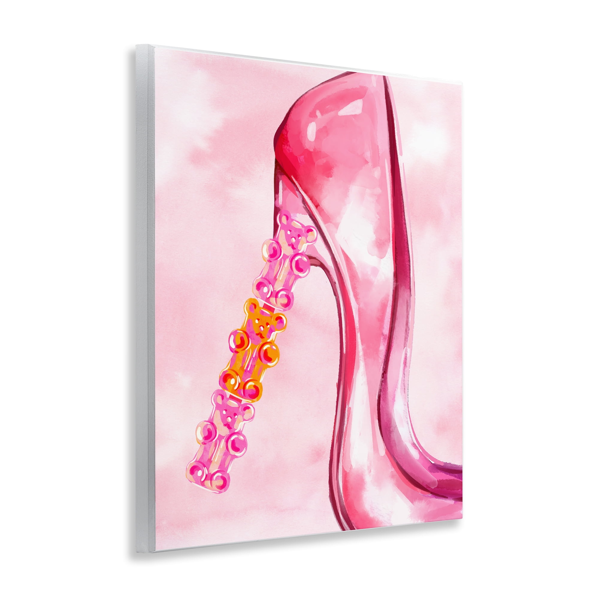 Stupell Industries Candy Bear Heel Beauty & Fashion Painting Unframed Art Print Wall Art, 11 x 14