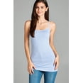 thumbnail image 3 of Essential Basic Women's Basic Casual Long Camisole Adjustable Strap Cami Layering Top, 3xl, Pastel Blue, 3 of 4