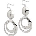 thumbnail image 2 of Sterling Silver Polished Fancy Circle Dangle Earrings (61 X 30) Made In Thailand qe7098, 2 of 5