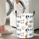 thumbnail image 5 of Balery Puppy Cesta de ropa redonda con asas, impermeable, independiente, para ropa, juguetes, dormitorio y familia-Small, 5 of 6