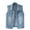 Blue, variant on Frostluinai Sleeveless Denim Jacket for Women Button Down Lapel Collar Denim Vests Plus Size Solid Jean Vests Lightweight Jean Coat with Pocket