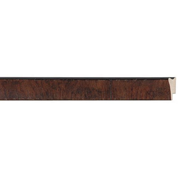 Picture Frame Moulding (Wood) 100Ft Bundle - Contemporary Walnut Finish - 1.25" Width - 3/8" Rabbet