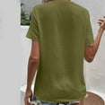 thumbnail image 4 of Summer Tops for Women Trendy Summer Oversized Loose Shirt Commuting Cotton Wrinkled Short Sleeves, 4 of 7