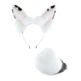 thumbnail image 1 of Diadema de felpa Adepaton Orejas de conejo Headwear Tail Set tocado Animal Fiesta de Halloween, 1 of 5
