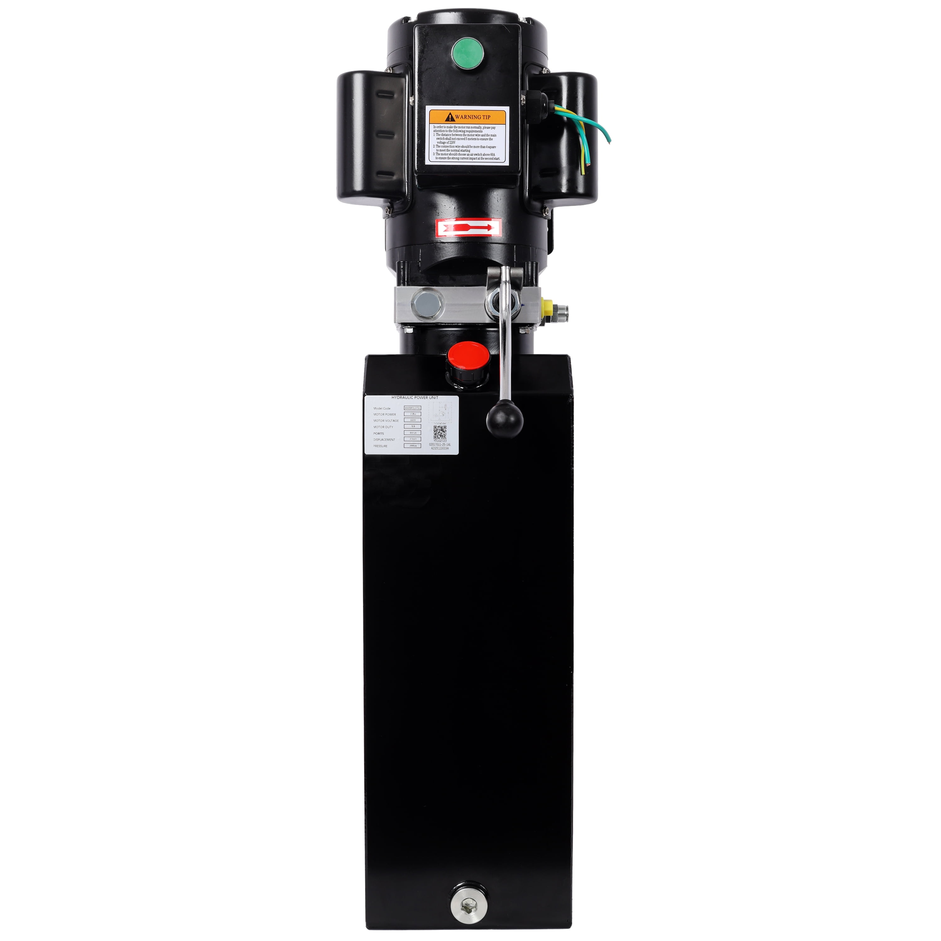 220V Hydraulic Power Unit, 3 HP, 2950 PSI, Single-Acting, Heavy-Duty, Dump Trailer Use