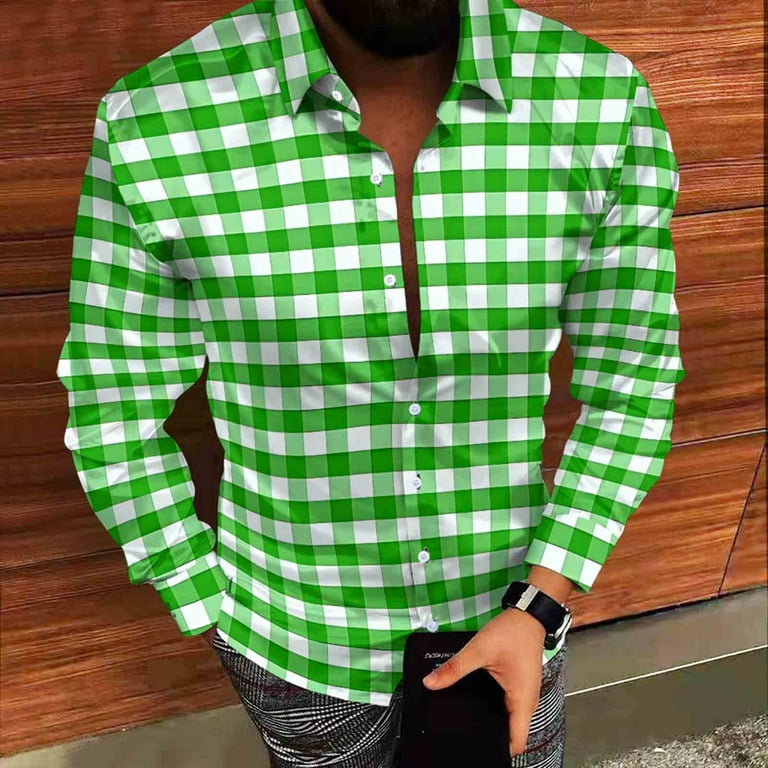 green christmas dress shirt OppoSuits Men's Bright Berry Long sleeve Shirt, Green, Medium, Cotton