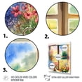 thumbnail image 3 of Designart "Summer Sunset Floral Window IV" Farm Windows Wall Art For Bathroom, 3 of 5