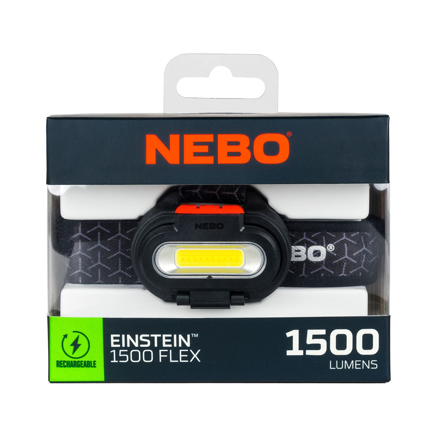 Nebo Einstein 1500 FLEX Powerful Headlamp/Compact Low Profile Headlamp/5 Light Modes/Available in 400 Lumens, 750 Lumens, 1000 Lumens, 1500 Lumens/ Batteries included