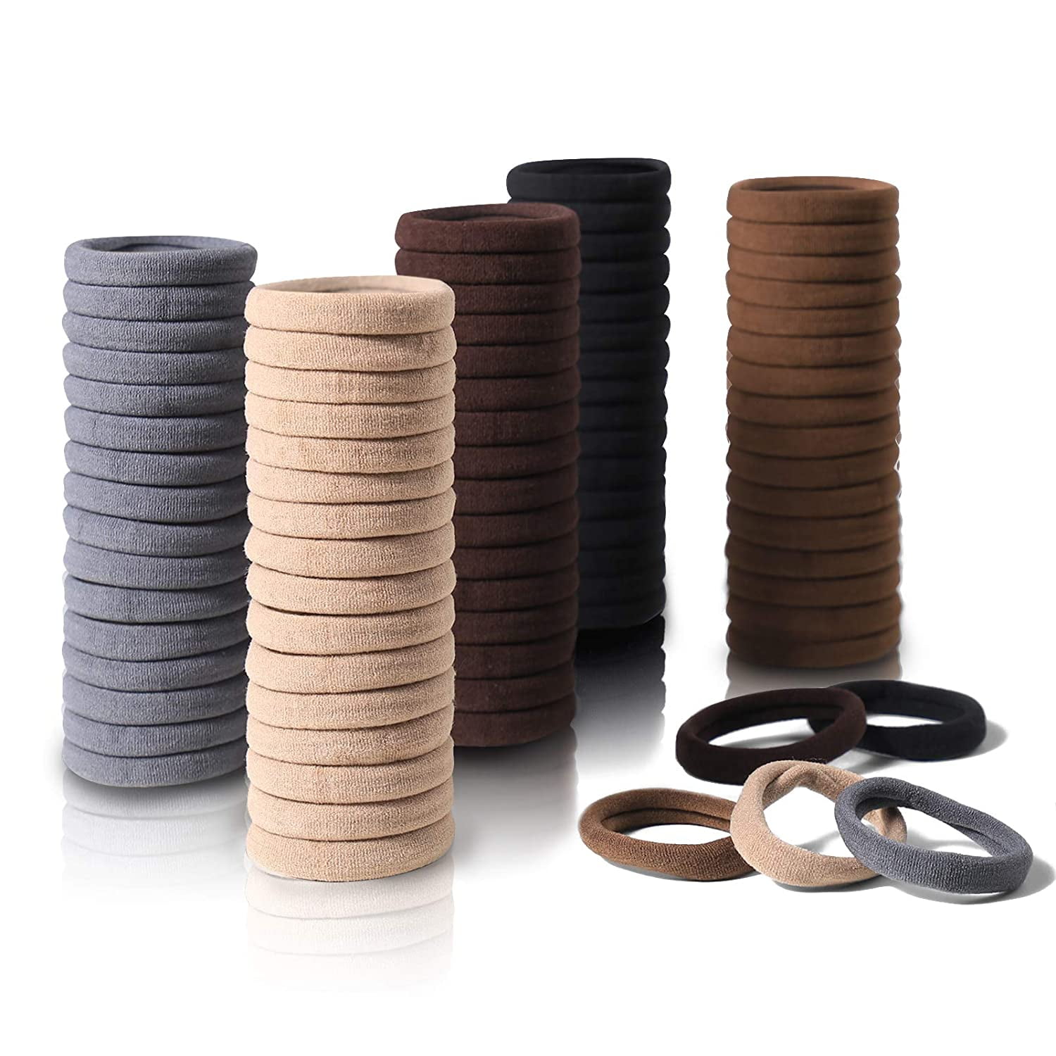 100 Pcs Thick Seamless Hair Ties, Ponytail Holders Hair Accessories No Damage for Thick Hair 100 Pcs Thick Seamless Hair Ties, Ponytail Holders Hair Accessories No Damage for Thick Hair