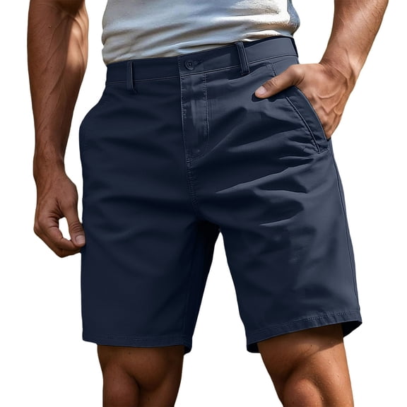 PIMSSY Men Shorts Versatile Casual Shorts For Summer Solid Color Easywear Comfort Breathable Lightweight For Everyday Leisure Outdoor Male Stylish Bottoms