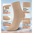 thumbnail image 4 of 4 Pairs Women's Thermal Socks - Thick, Warm, Cozy Crew Socks for Winter Hiking, Running, Gifts, 4 of 7