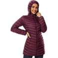 thumbnail image 6 of Women Puffer Jacket Hooded Warm Lightweight Packable Quilted Puffer Coat Outwear (Wine, X-Large), 6 of 8