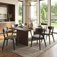 thumbnail image 2 of Set of 2 Amie Gray Backless Dining Chair with Gunmetal Gray Frame, 2 of 8