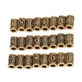 thumbnail image 2 of Beard Jewelry Beads, Hair Beard Beads Vintage Style Perfect Size Fashionable 24pcs  For Daily Use Gold, 2 of 8