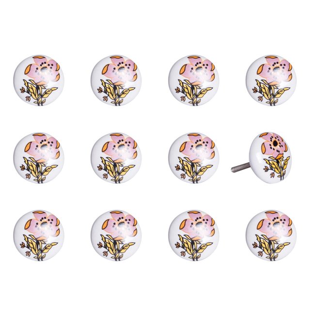 KNOB-IT VINTAGE HANDPAINTED CERAMIC KNOBS (12-Pack) KI1199