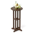 thumbnail image 3 of Harmijoy 21.5" Round Bar Table, Patio HDPE Bar Height Dining Table w/ Slatted Tabletop, Outdoor All-Weather High-Top Bistro Table for Poolside, Backyard, Balcony, 3 of 8