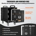 thumbnail image 4 of KFFKFF Insulated Food Pan Carrier, 81 Qt Hot Box for Catering, Food Box Carrier with Double Buckles, Front Loading Food Warmer with Handles, 4 of 9