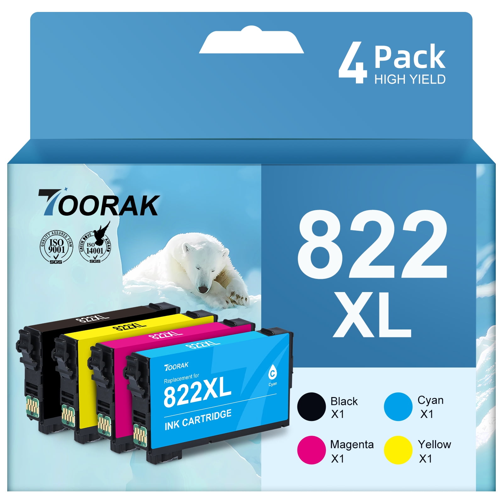 822XL Ink for Epson 822 Ink Cartridges for Epson Workforce Pro WF3820