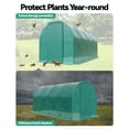 thumbnail image 3 of Towallmark Walk-in Greenhouse Tunnel 15x6.5x6.5ft,Galvanized Steel Tunnel Greenhouse with Zippered Doors and Window,Garden Hot House for Home Gardening Seed Germination, 3 of 7