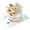 Sky Blue, variant on Happy Birthday Card 3D Birthday Gift Greeting Card with Paper Flower Rose Cake for Girls, Boys Men and Women All Ages, Gifts for Mother's Day, Teacher's Day, Thanksgiving, Birthday