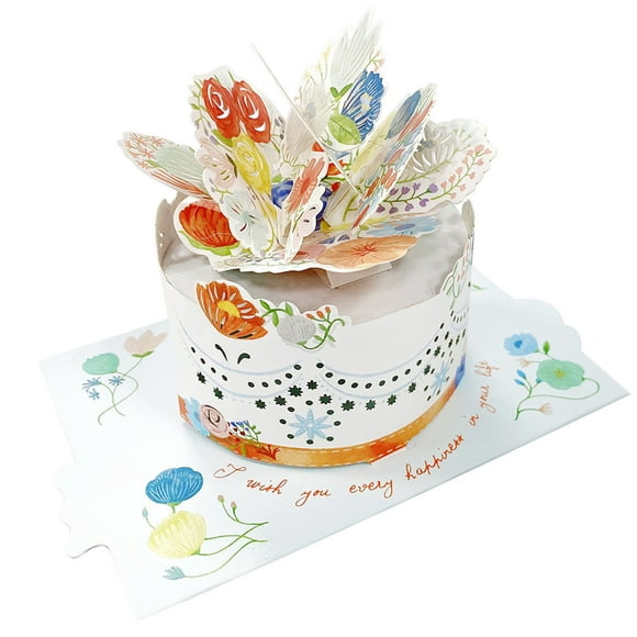 Amzcrzy Papier de Félicitations Carte de Vœux de Fête Tridimensionnelle Universelle Adorable Bénédiction Action de Grâce Carte Stock de Cartes Stock Cartes de Vœux Invitation de Mariage Invitation Enveloppes