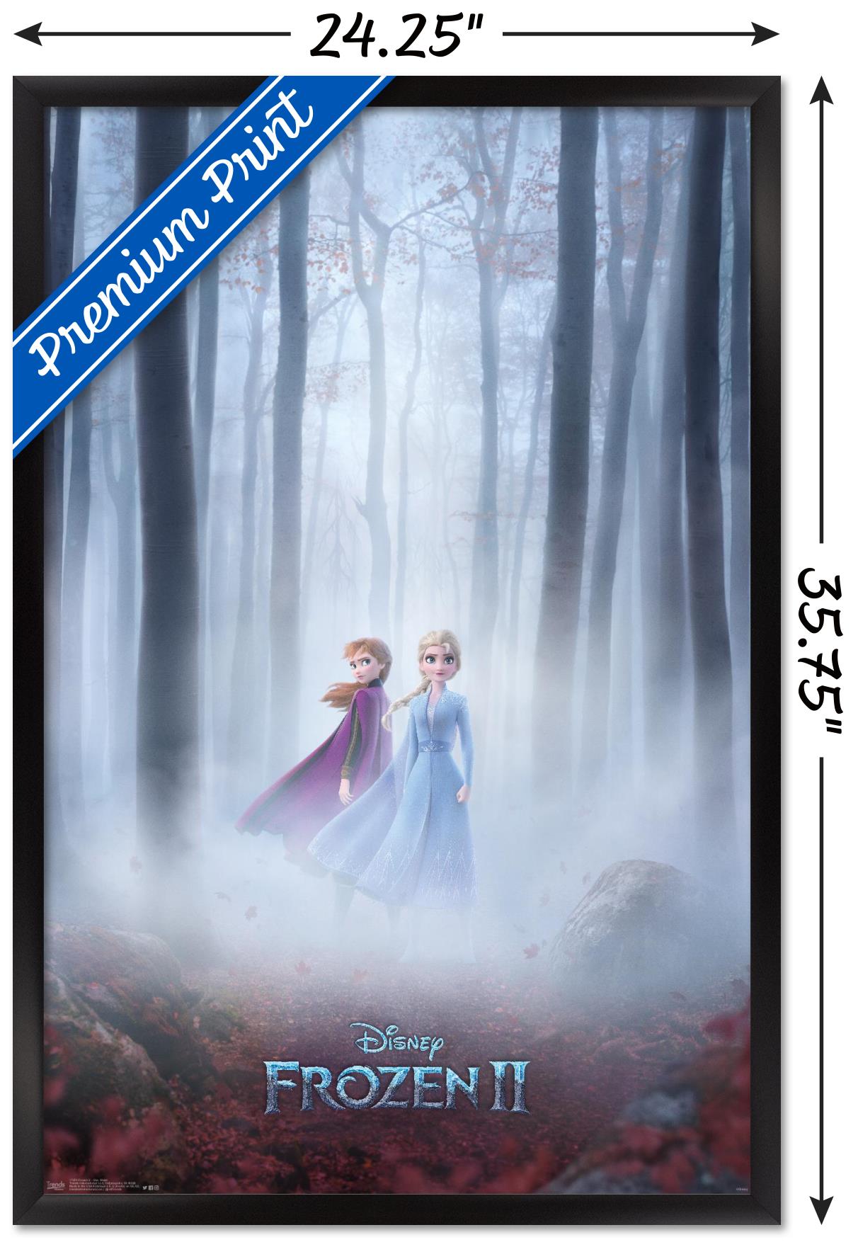 Disney Frozen 2 - One Sheet Wall Poster, 22.375" x 34", Framed