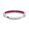 thumbnail image 2 of 14K White Gold 1/5 Ctw Ruby Machine Band, 2 of 4