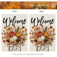thumbnail image 5 of Fall Floral Pumpkins Garden Flag 12x18 Inch Double Sided Small Burlap Autumn Mason Jar Holiday Flag for Outside Yard Welcome CF1548-12, 5 of 6