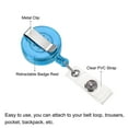 thumbnail image 4 of Uxcell Retractable Round Badge Holder Reel with Clip and Strap Clear Sky Blue 10 Pack, 4 of 5