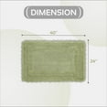 thumbnail image 5 of Better Trends 24" x 40" Bathroom Rug – 100% Cotton, Extra Soft Tufted Reversible Bath Mat, Water-Absorbent, Machine Washable (Sage) Lilly Crochet Collection, 5 of 7