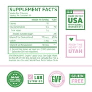 Zhou Nutrition Vitamin D3 K2 Gummies Bone and Heart Health Formula Immune Support Veggie Gummies, Strawberry, 60 Count