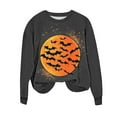 thumbnail image 3 of Craaazy Halloween Sweatshirt for Women Crewneck Pullover Tops Long Sleeve Cute Ghost Graphic T-Shirt Halloween Pumpkin Shirts Gifts For Women, 3 of 6