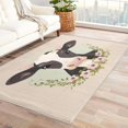 thumbnail image 4 of Cute Cow Printed Bedroom Rug,5x6 Area Rugs, Cartoon Cow Carpet Decorations, Cow Animal Kids Rugs for Living Room, Non-Slip Padded Washable Low Pile Cozy Easy Clean Pet Friendly Rugs 17&-147, 4 of 7