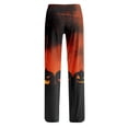 thumbnail image 5 of Fabrcox Halloween Woman Pajama Pants Funny Ghost Pumpkin Witch Womens Sleep Pants Fall Winter Festival Soft Lounge Pants for Women Orange L, 5 of 5
