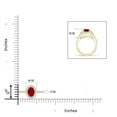 thumbnail image 6 of ANGARA Natural Classic Oval Ruby Halo Engagement Ring with Diamond Accents in 14K Yellow Gold for Women (Size-5x3mm) | July Birthstone, Anniversary, Jewelry Gift for Women | Natural Ruby Ring, 6 of 11